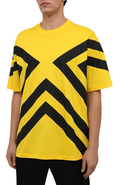 Хлопковая футболка PRADA, арт. UJN741-1ZWB-F0AG4-211, фото 3