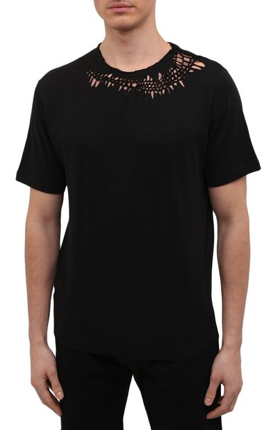 Хлопковая футболка SAINT LAURENT, арт. 683816/Y2ZJ2, фото 3