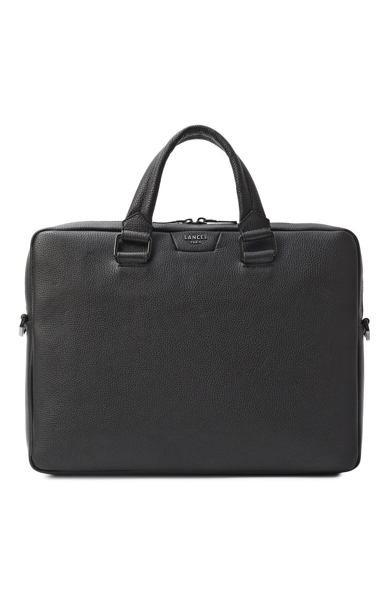 Мужская портфель côme LANCEL черного цвета, арт. A13445 | Фото 1 (Размер: large; Ремень/цепочка: На ремешке; Материал: Натуральная кожа; Сумки-техни�ческие: Портфели; Автоматизация ТО: Проставлено; Автоматизация состава: Проставлено)