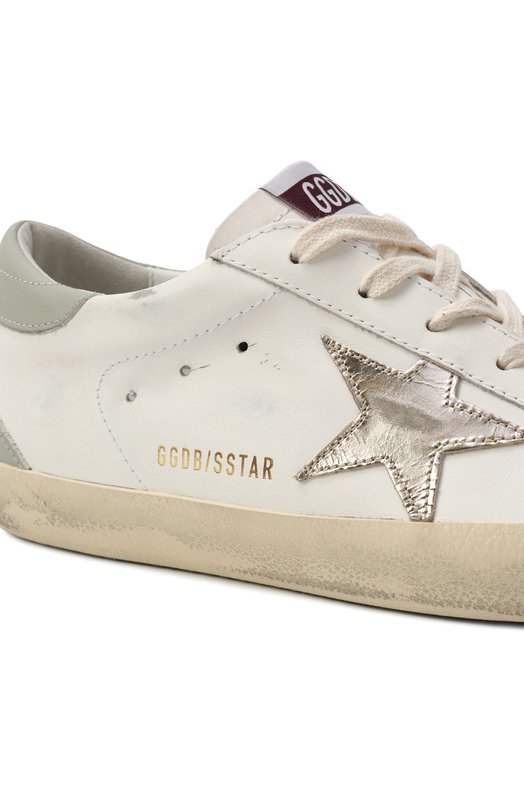Кожаные кеды Super Star Golden Goose Deluxe Brand GWF00102.F006844 Белый  GWF00102.F006844 Фото 7