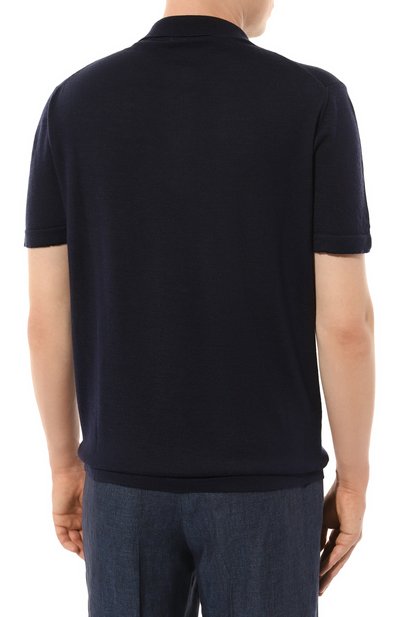 Шерстяное поло KITON темно-синего цвета по цене 99500 руб., арт. UMM052403, фото 4 Шерстяное поло KITON, арт. UMM052403, фото 4