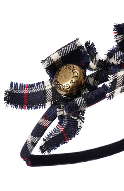 Ободок DOLCE & GABBANA темно-синего цвета по цене 29650 руб., арт. LB3L70/FQ2N0, фото 3 Ободок DOLCE & GABBANA, арт. LB3L70/FQ2N0, фото 3