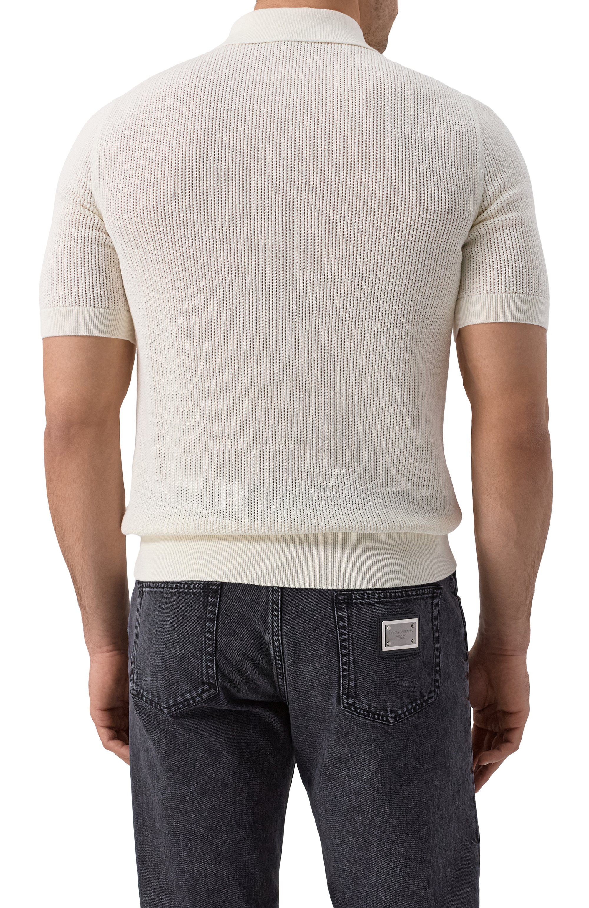 Хлопковое поло DOLCE & GABBANA, арт. GXZ15T/JBCF0, фото 4