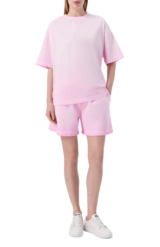 Хлопковая футболка MSGM 4041MDM141SE/267286 Розовый  4041MDM141SE/267286 Фото 2