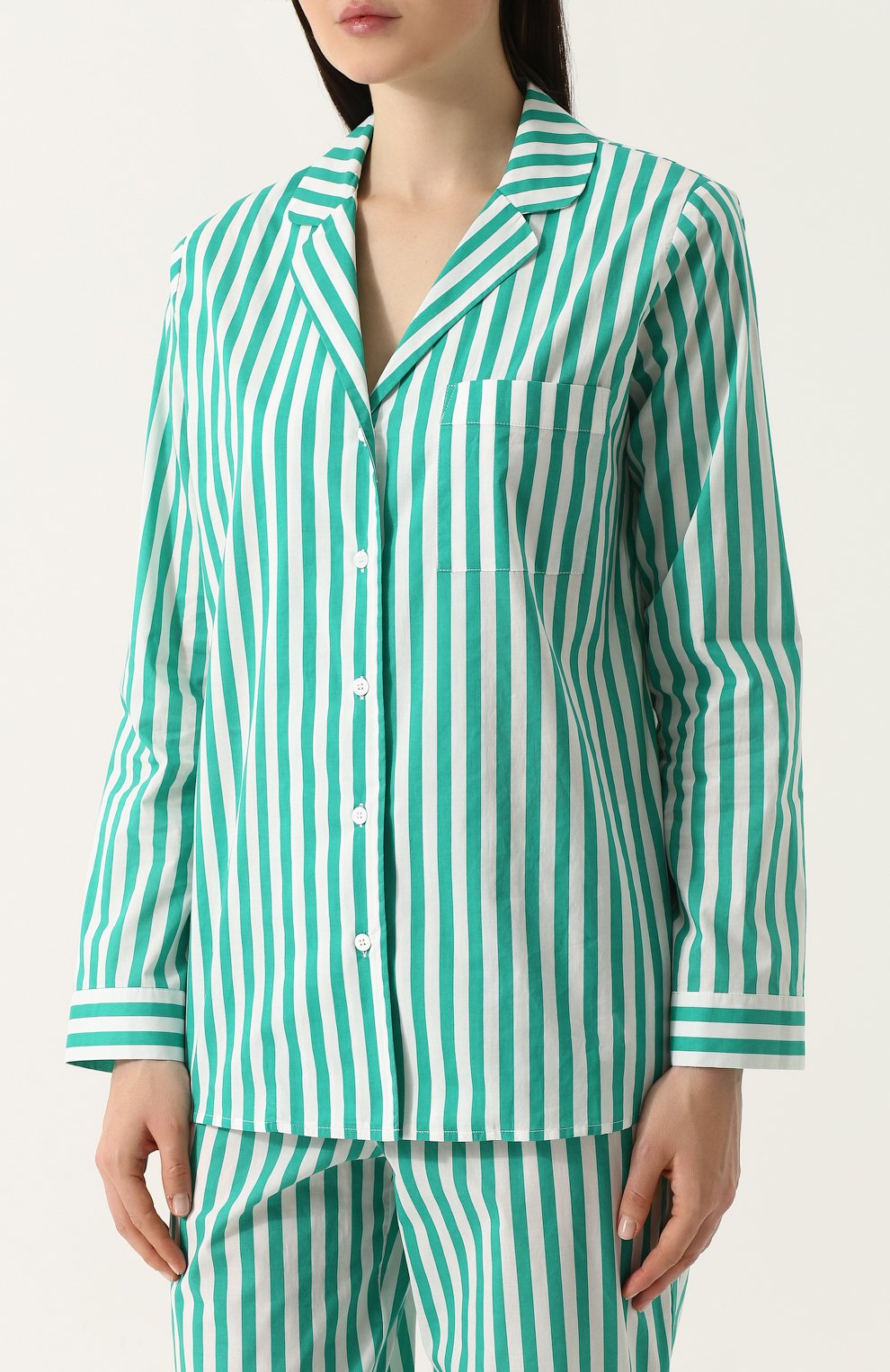 Хлопковая пижама в полоску YOLKE, арт. SS18-02C-HBS-EM, фото 2