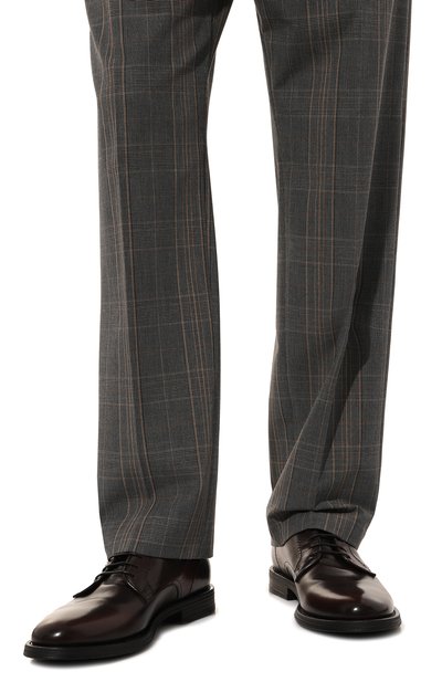 Кожаные дерби PANTANETTI темно-коричневого цвета по цене 45300 руб., арт. 18452E, фото 3 Кожаные дерби PANTANETTI, арт. 18452E, фото 3