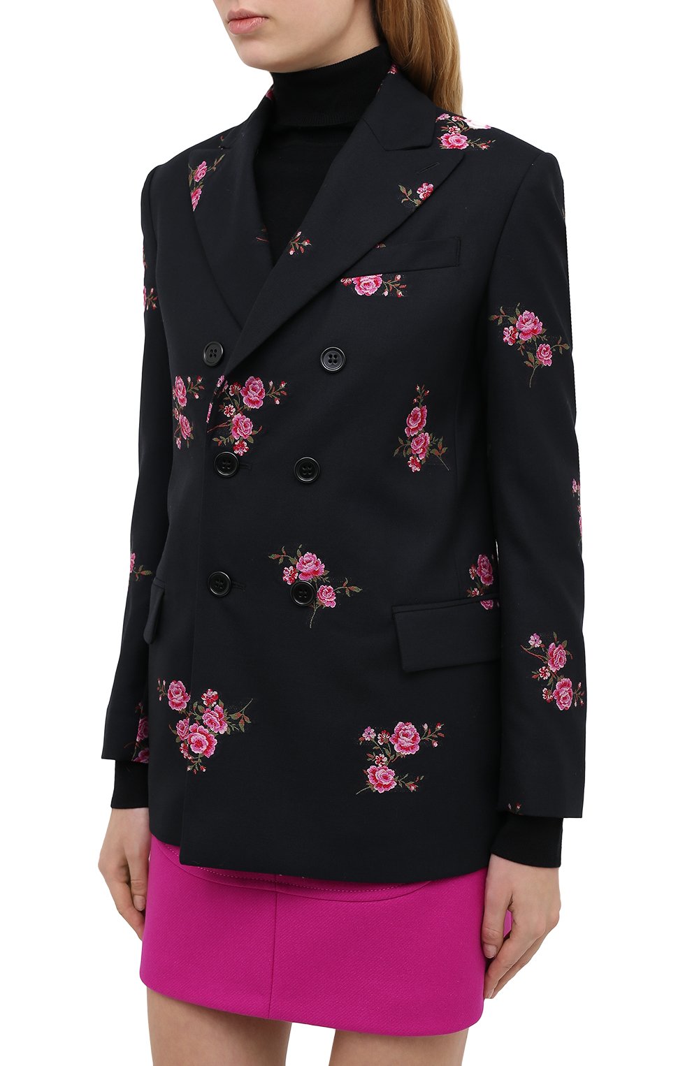 Шерстяной жакет REDVALENTINO черного цвета по цене 93850 руб., арт. UR0CEC40/5D4, фото 3 Шерстяной жакет REDVALENTINO, арт. UR0CEC40/5D4, фото 3