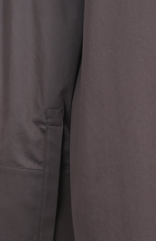 Хлопковая рубашка Max Mara Leisure SAP0RE Серый  SAP0RE Фото 6
