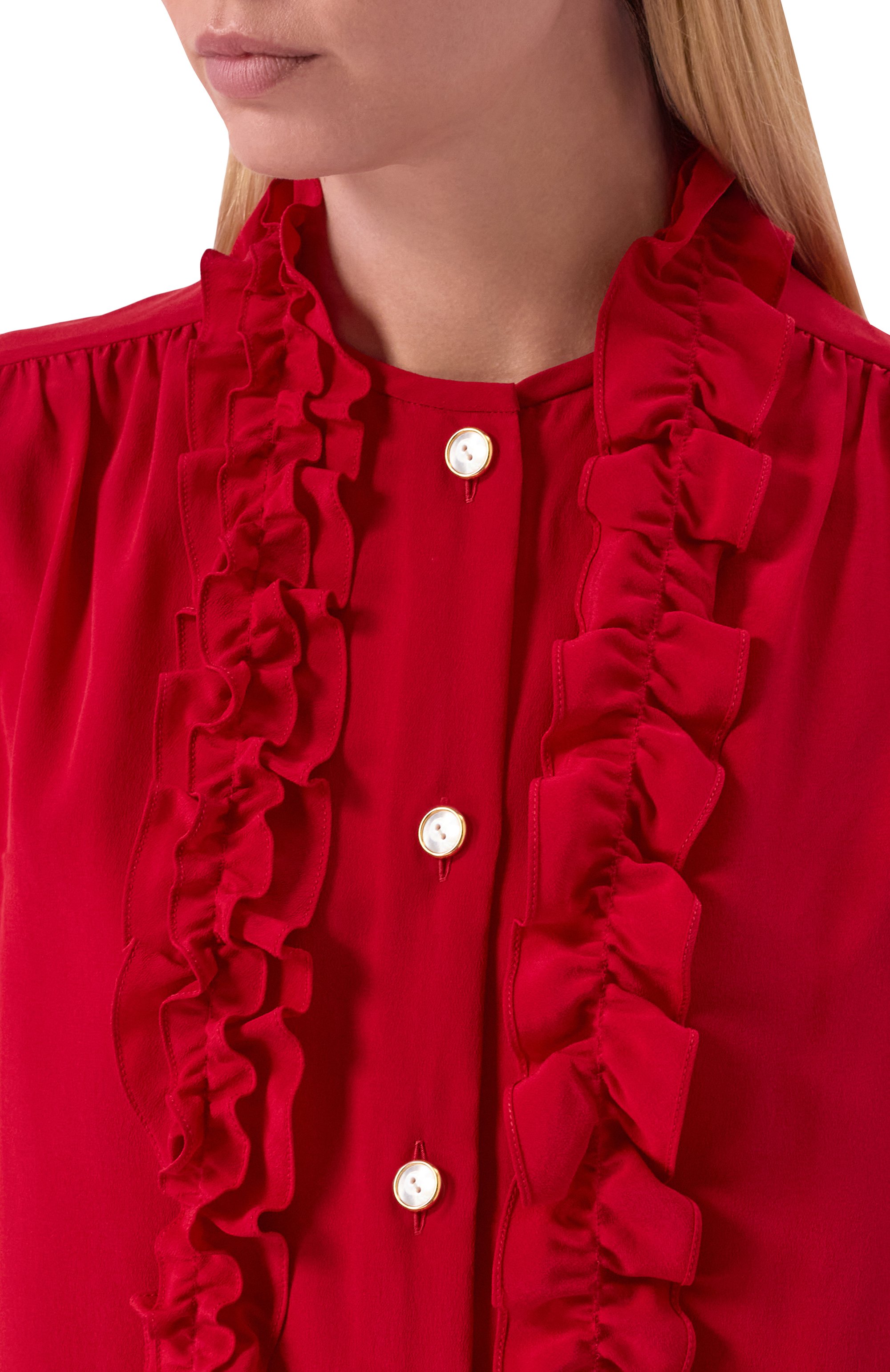 Шелковая блузка VALENTINO, арт. 6B3AB77590F, фото 5