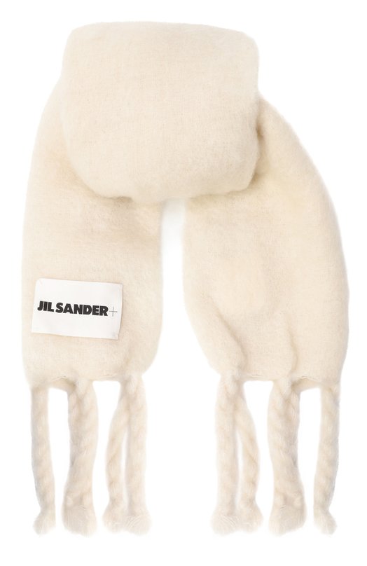 Шерстяной шарф Jil Sander J47TE0113/J40041 Кремовый J47TE0113/J40041