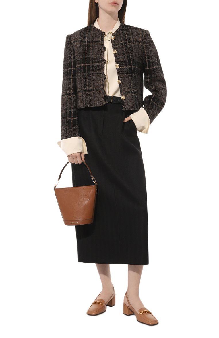 Женская сумка townsend MICHAEL MICHAEL KORS коричневого цвета, арт. 32R4G10C5L | Фото 7 (Ремень/цепочка: На ремешке; Материал: Натуральная кожа; Размер: small)