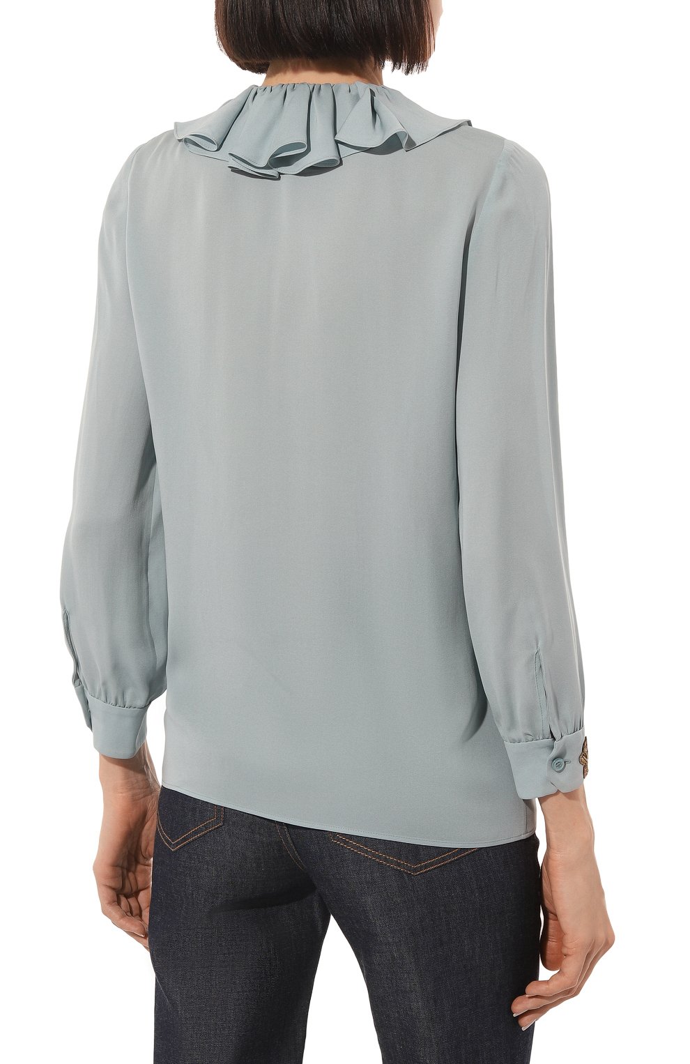 Шелковая блузка GUCCI, арт. 662332 ZAHGL, фото 4