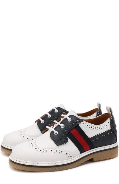 Кожаные дерби с брогированием GUCCI, арт. 433129/BMN70, фото 1
