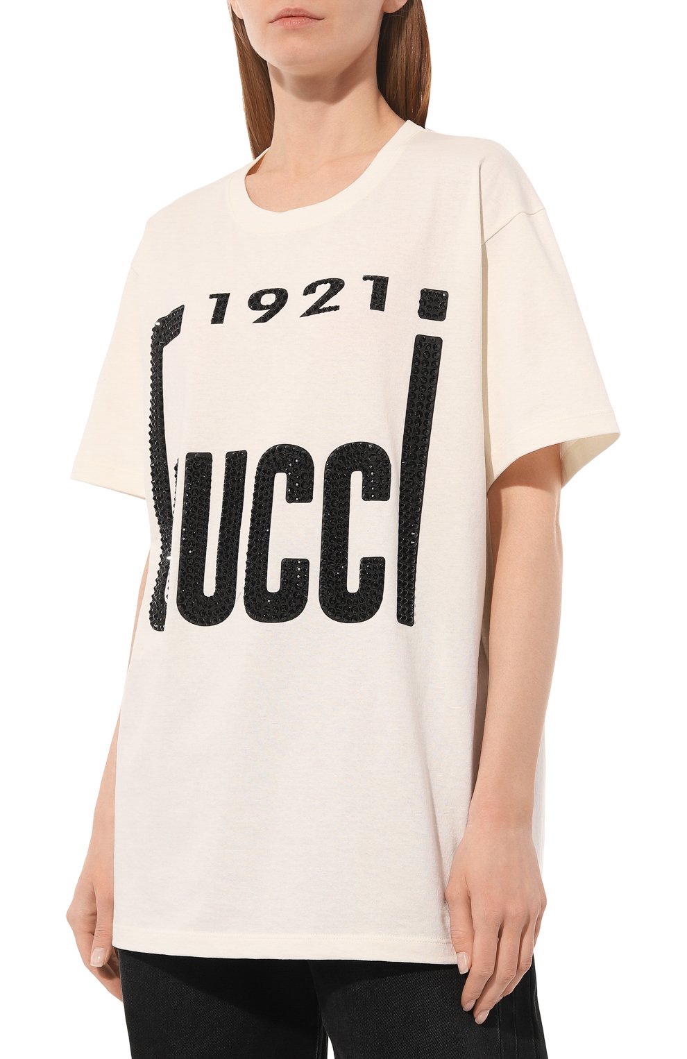 Хлопковая футболка GUCCI, арт. 615044 XJDZT, фото 3