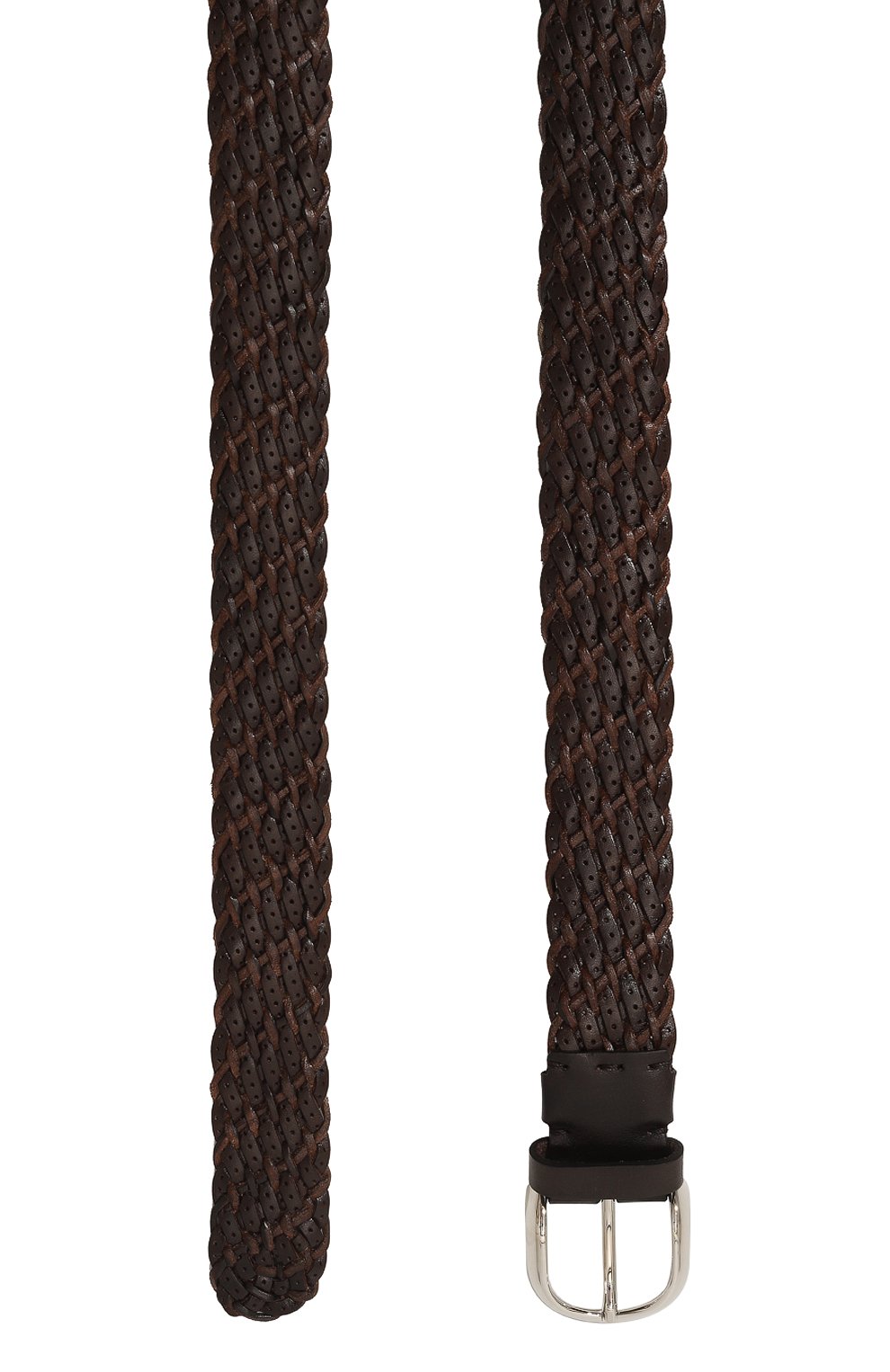 Кожаный ремень BRUNELLO CUCINELLI темно-коричневого цвета по цене 82500 руб., арт. MAUEC327, фото 3 Кожаный ремень BRUNELLO CUCINELLI, арт. MAUEC327, фото 3