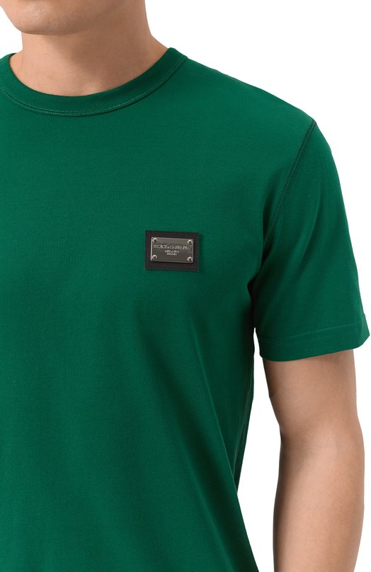 Хлопковая футболка Dolce & Gabbana G8PT1T/G7F2I Зелёный  G8PT1T/G7F2I Фото 5