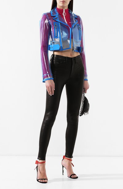 Кожаные брюки RAG AND BONE черного цвета по цене 110500 руб., арт. W1632L034BLK, фото 2 Кожаные брюки RAG AND BONE, арт. W1632L034BLK, фото 2