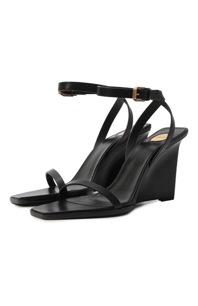 Женские кожаные босоножки may SAINT LAURENT, арт. 822392/DWE00