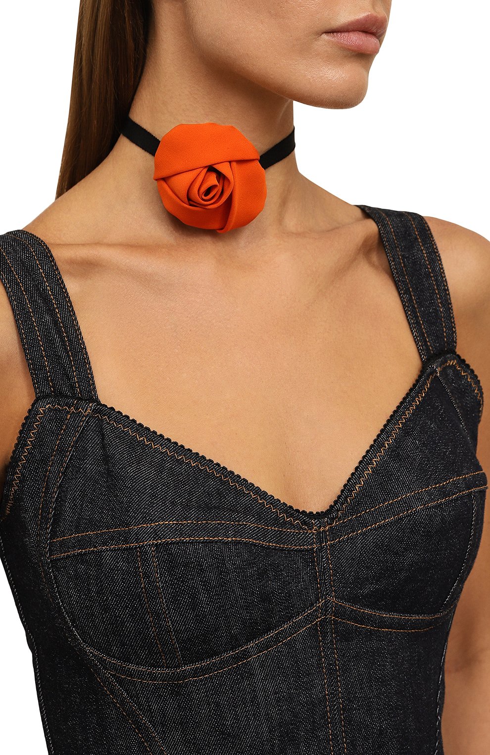 Шелковый чокер DICE KAYEK разноцветного цвета по цене 27400 руб., арт. SS24CL954, фото 2 Шелковый чокер DICE KAYEK, арт. SS24CL954, фото 2