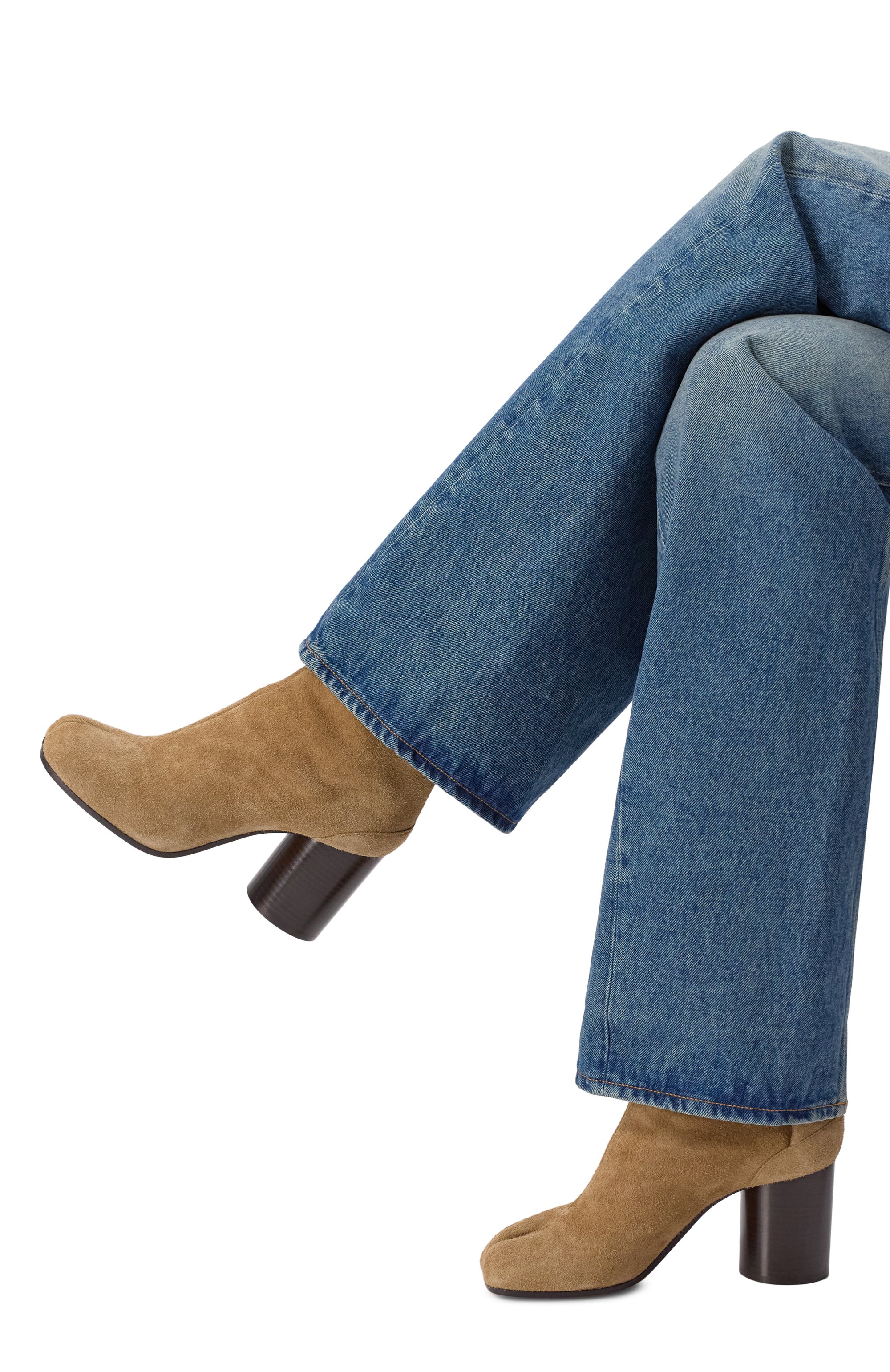 Замшевые ботильоны tabi MAISON MARGIELA, арт. S58WU0260/P8270, фото 2