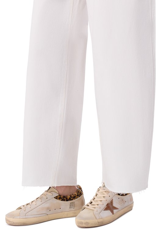 Кожаные кеды Super-Star Golden Goose Deluxe Brand GWF01042.F008167 Кремовый  GWF01042.F008167 Фото 2