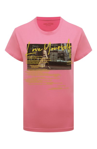 Женская хлопковая футболка ZADIG AND VOLTAIRE, арт. JWTS00013