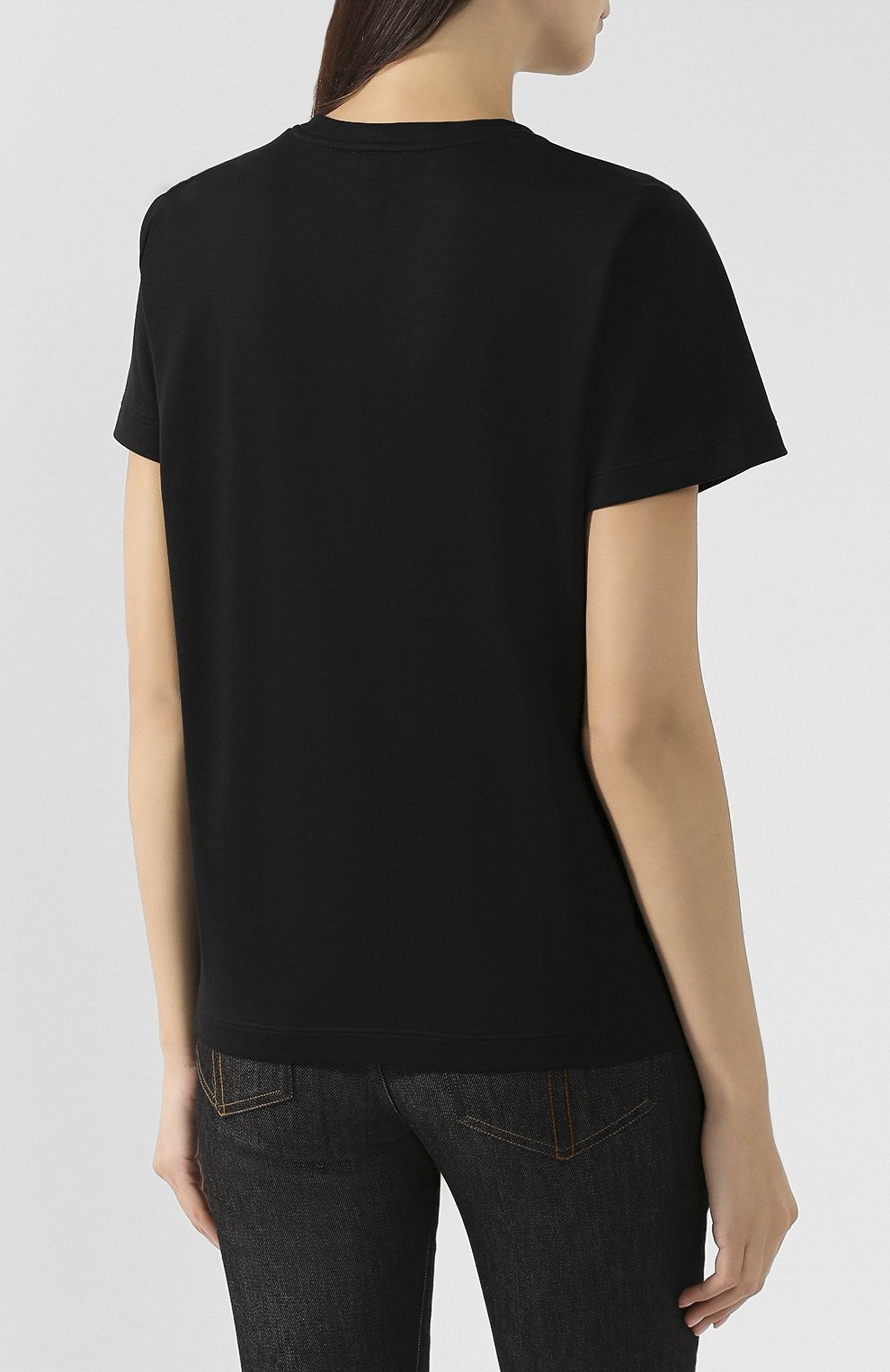 Хлопковая футболка GIORGIO ARMANI черного цвета по цене 34950 руб., арт. 6GAM90/AJRQZ, фото 4 Хлопковая футболка GIORGIO ARMANI, арт. 6GAM90/AJRQZ, фото 4