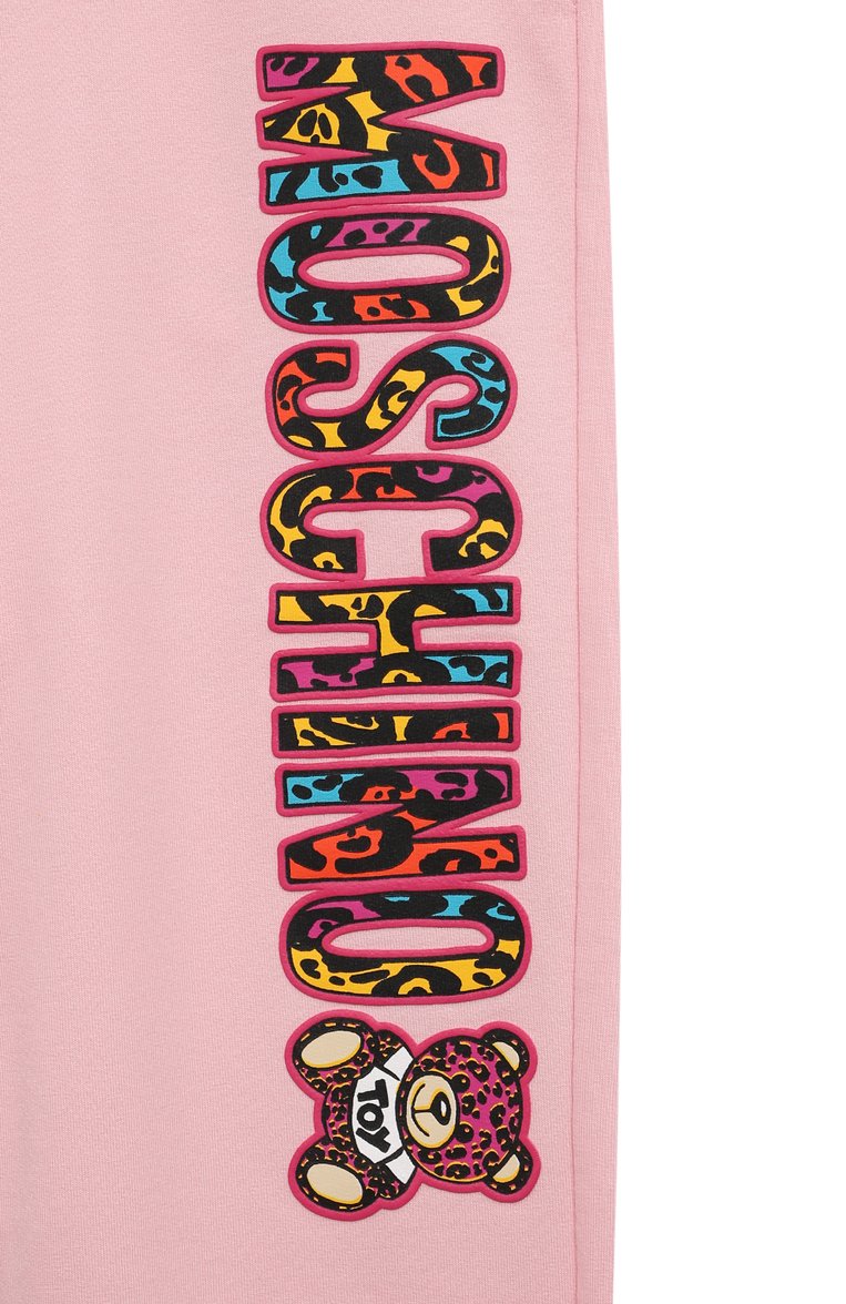 Детская спортивный костюм MOSCHINO светло-розового цвета, арт. HDK02W/LDA00/10-14 | Фото 6 (Рукава: Длинные; Материал внешний: Хлопок; Девочки Кросс-КТ: Костюмы-спорт; Ростовка одежда: 12 лет | 152 см, 10 - 11 лет | 140 - 146см)