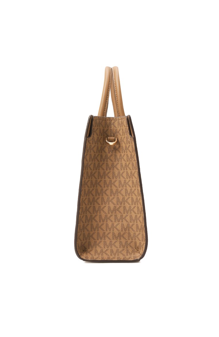 Женская сумка scarlett medium MICHAEL MICHAEL KORS бежевого цвета, арт. 30R5GETS2V | Фото 4 (Ремень/цепочка: На ремешке; Размер: medium; Драгоценные камни: Проставлено; Материал сплава: Проставлено; Материал: Канва)