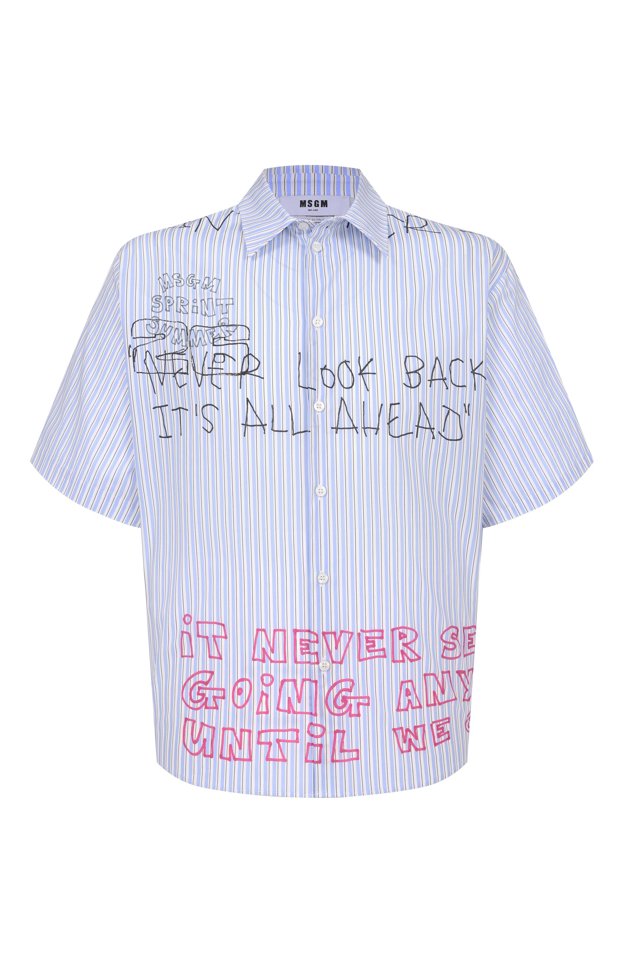 Хлопковая рубашка MSGM, арт. 4040ME17X/267055, фото 1