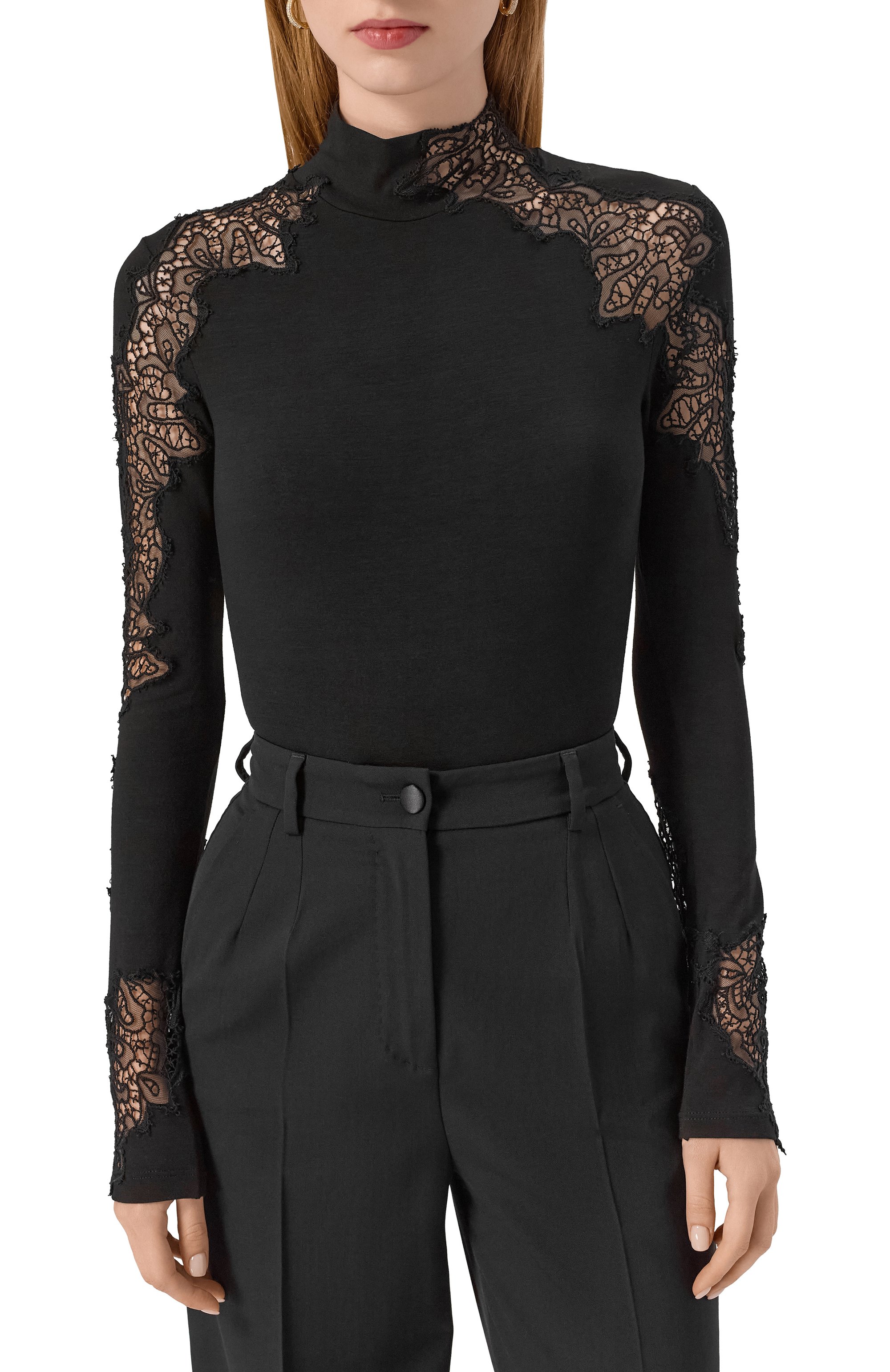 Боди из вискозы ERMANNO SCERVINO черного цвета по цене 99500 руб., арт. D474Y301SQW, фото 3 Боди из вискозы ERMANNO SCERVINO, арт. D474Y301SQW, фото 3