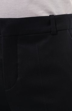 Мужские шерстяные брюки BALMAIN темно-синего цвета, арт. BH1PM030/WB12 | Фото 5 (Материал внешний: Шерсть; Драгоценные камни: Проставлено; Материал сплава: Проставлено; Длина (брюки, джинсы): Стандартные; Случай: Повседневный; Стили: Кэжуэл)