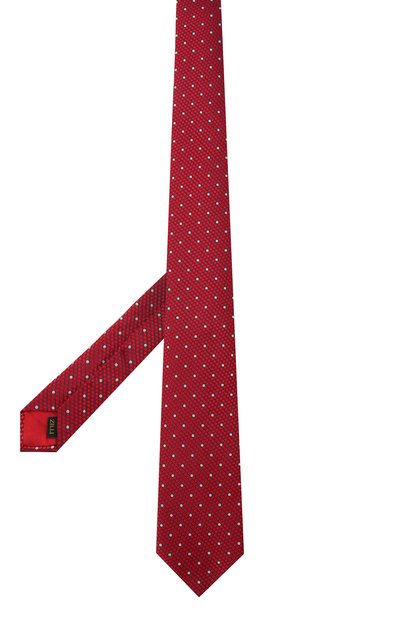 Шелковый галстук ZILLI красного цвета по цене 27300 руб., арт. 53053/TIE, фото 3 Шелковый галстук ZILLI, арт. 53053/TIE, фото 3