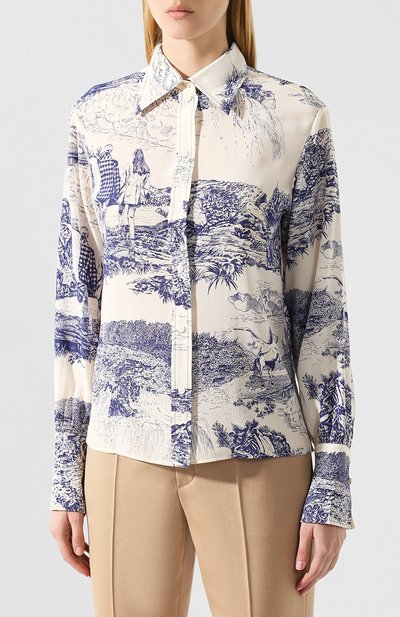 Шелковая рубашка CHLOÉ, арт. CHC19WHT59338, фото 3