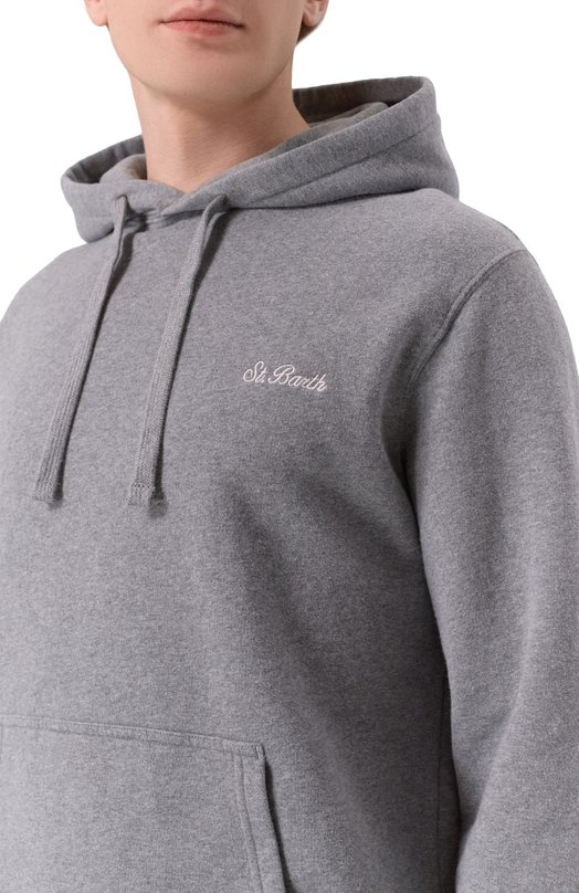 Хлопковое худи MC2 Saint Barth TRI0001-00657I/TRIBECA Серый  TRI0001-00657I/TRIBECA Фото 5