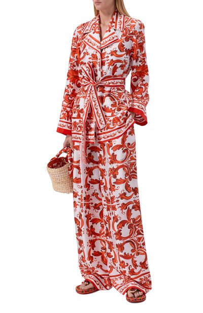 Шелковые брюки DOLCE & GABBANA, арт. FTDBNT/GDDRE, фото 2