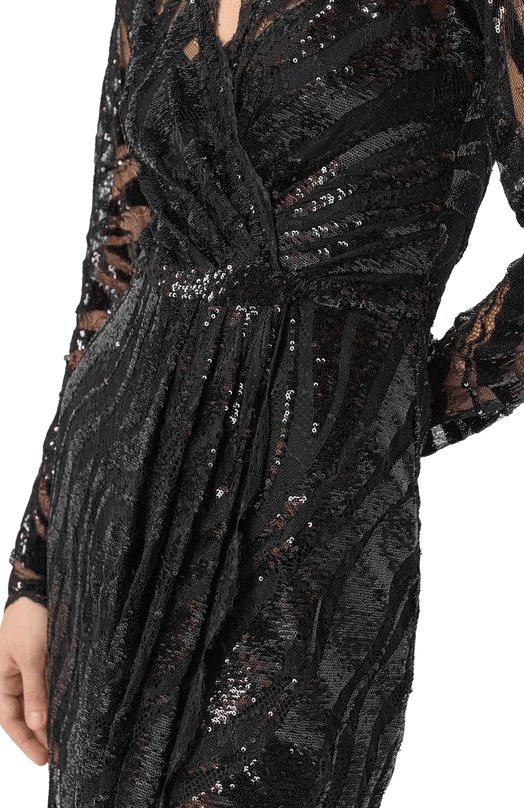 Платье с отделкой пайетками Zuhair Murad FDR25037/TUEM012 Чёрный  FDR25037/TUEM012 Фото 4