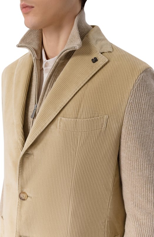 Вельветовый пиджак Gran Sasso 23121/52221 Кремовый  23121/52221 Фото 5