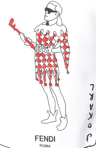 Хлопковая футболка  FENDI, арт. FY0894 A6ZP, фото 5