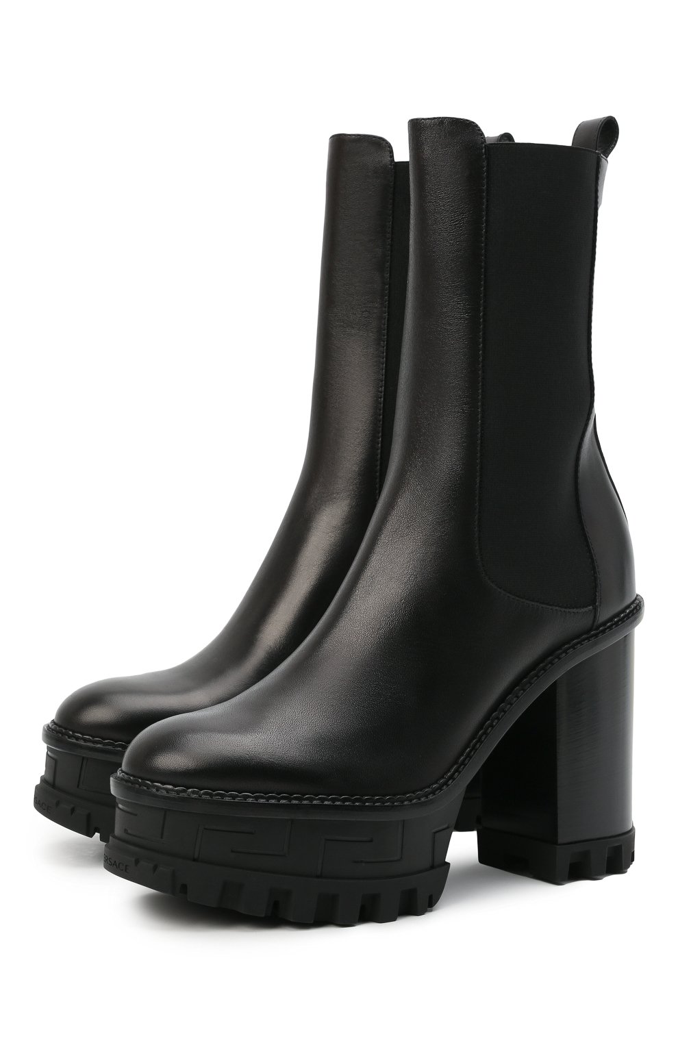 Кожаные ботильоны greca labyrinth VERSACE, арт. DST420Q/DVTA3, фото 1