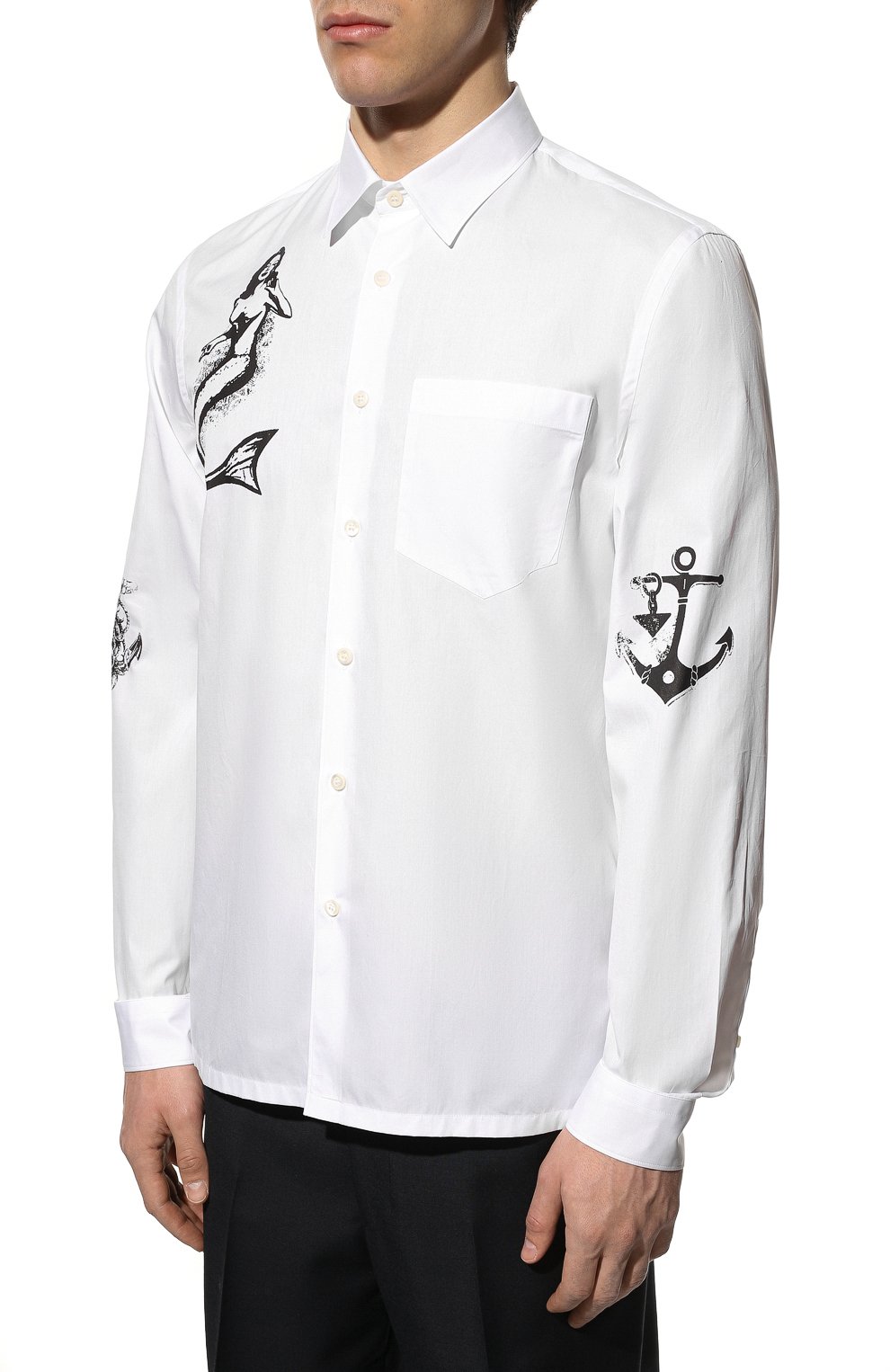 Хлопковая рубашка PRADA, арт. UCN425-10NF-F0009-221, фото 3