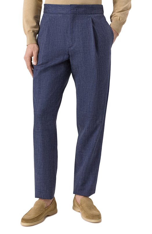 Брюки из шерсти и шелка Giorgio Armani GM001193/TE13965 Синий  GM001193/TE13965 Фото 3