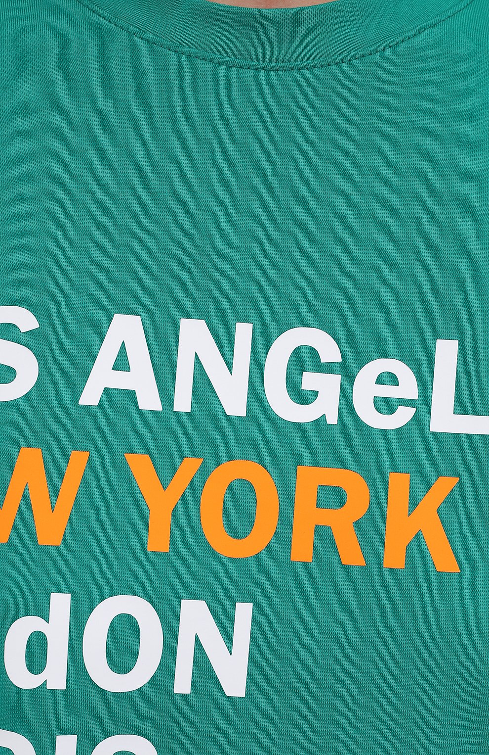 Хлопковая футболка SEVEN LAB, арт. T21-nEW YORK GO emerald, фото 5