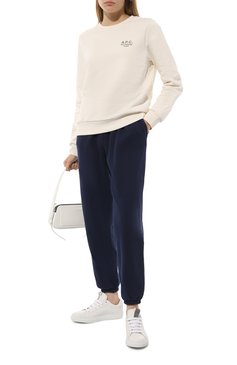 Женские хлопковые джоггеры POLO RALPH LAUREN темно-синего цвета, арт. 211943009 | Фото 2 (Длина (брюки, джинсы): Стандартные; Материал внешний: Хлопок; Женское Кросс-КТ: Джоггеры - брюки, Брюки-одежда; Стили: Спорт-шик)