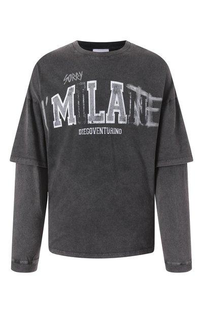 Мужская хлопковый лонгслив DIEGO VENTURINO, арт. DVTS-MLCLATE