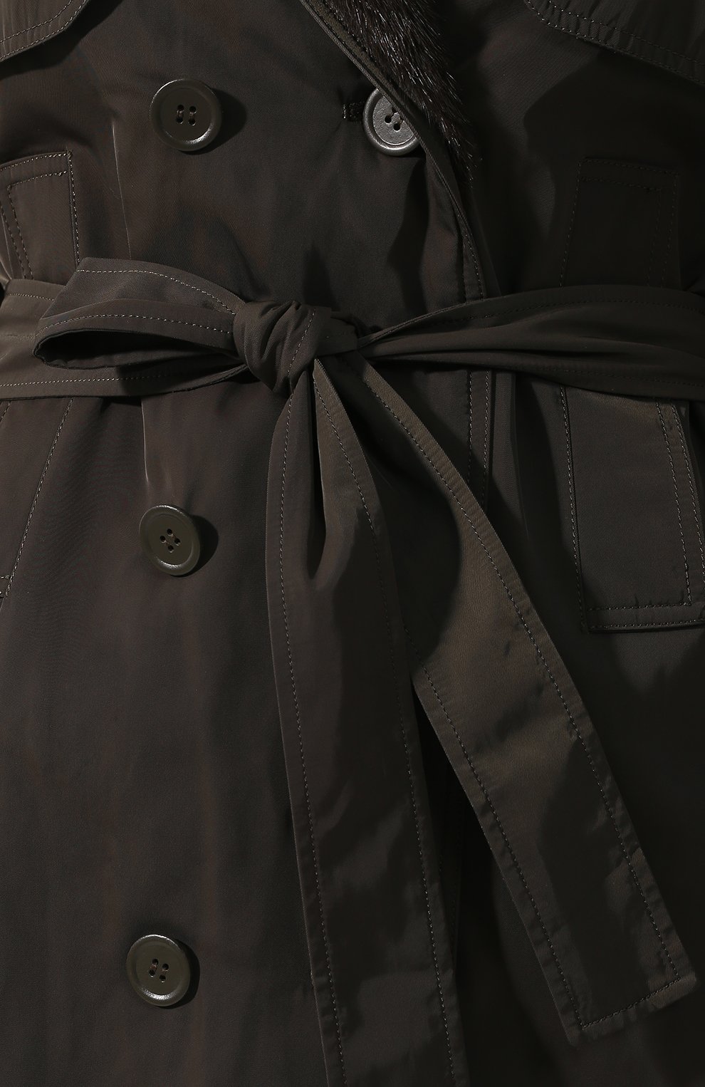 Двубортное пальто с подкладкой из меха норки YVES SALOMON, арт. 9WYM39620NYVC, фото 5