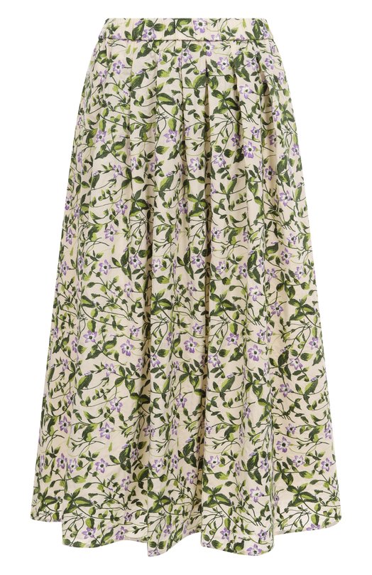 Хлопковая юбка Weekend Max Mara 0RME Кремовый 0RME