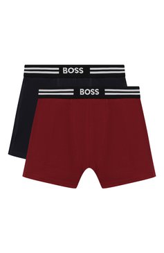 Детские комплект из двух боксеров BOSS разноцветного цвета, арт. J51595 | Фото 1 (Драгоценные камни: Проставлено; Рукава: Короткие; Материал сплава: Проставлено; Матер�иал внешний: Хлопок; Ростовка одежда: 5 лет | 110 см, 16 лет | 164 см, 9 лет | 134 см, 12 лет | 152 см, 7 лет | 122 см, 13 - 15 лет | 158 см)