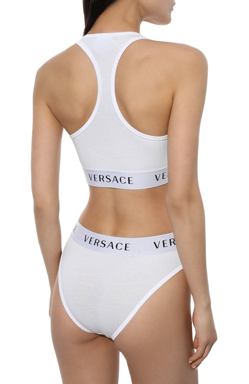 Хлопковый бра-топ VERSACE белого цвета по цене 5535 руб., арт. AUD04068/AC00058, фото 3 Хлопковый бра-топ VERSACE, арт. AUD04068/AC00058, фото 3