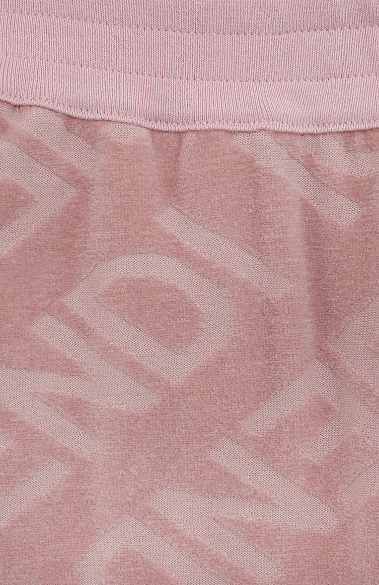 Детские хлопковые джоггеры FENDI темно-розового цвета, арт. JUF096/A0CB/8A-12+ | Фото 3 (Нос: Не проставлено; Материал внешний: Хлопок; Девочки Кросс-КТ: Джоггеры-одежда; Ростовка одежда: 9 лет | 134 см, 12 лет | 152 см, 13 - 15 лет | 158 см, 10 - 11 лет | 140 - 146см)